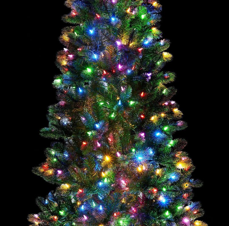 10 foot king douglas fir slim multicolor artificial christmas tree