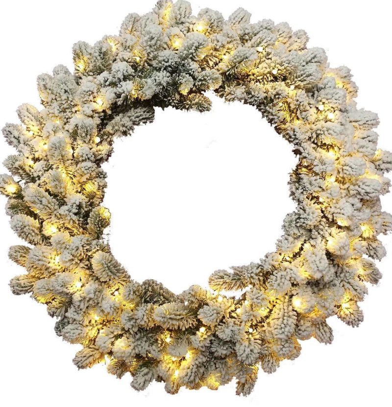 36 inch king flock wreath