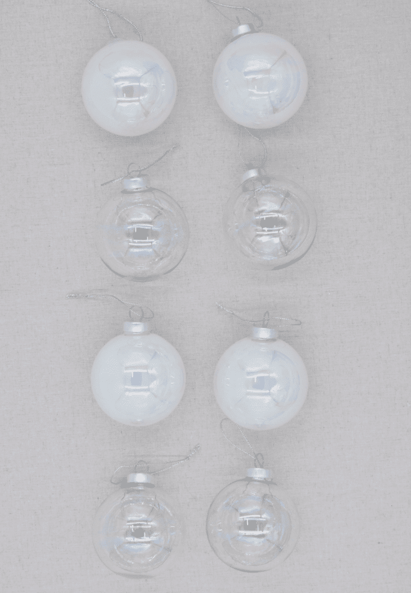 BubblesGlassOrnamentSet 8Pack