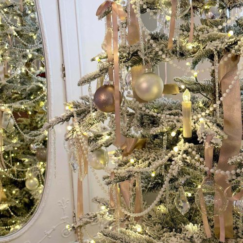 King Noble Flock Artificial Christmas Tree12