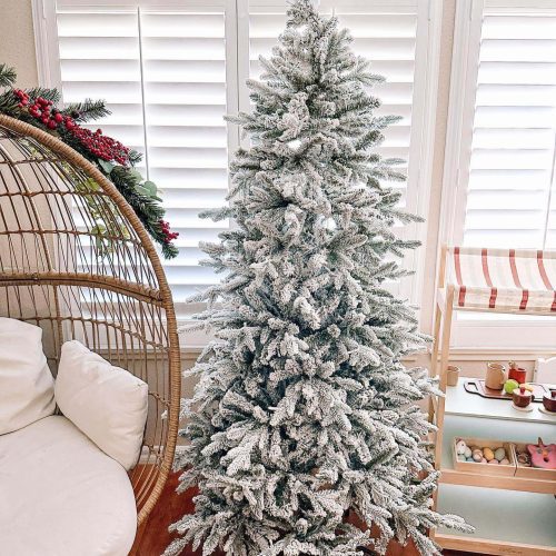 Queen Flock Slim Artificial Christmas Tree6