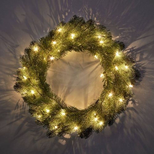 king douglas fir led artificial wreath battery powered