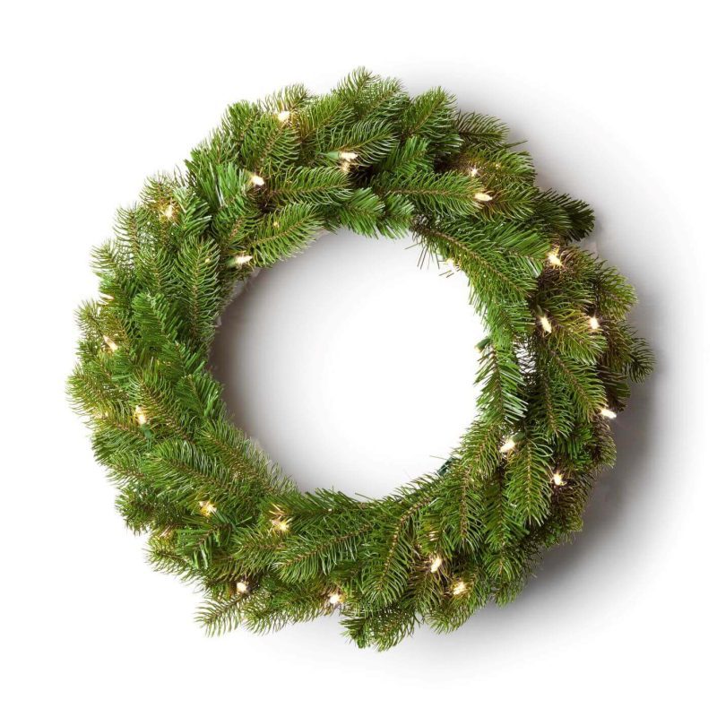 king douglas fir prelit wreath battery operated