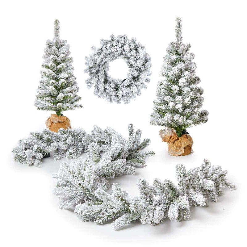 king flock tree wreath garland collection set