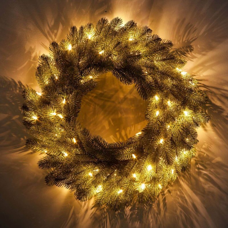 royal fir led artificial wreath