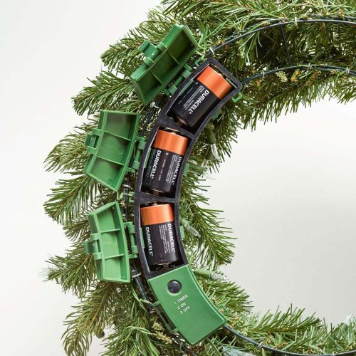 royal fir prelit wreath battery operated