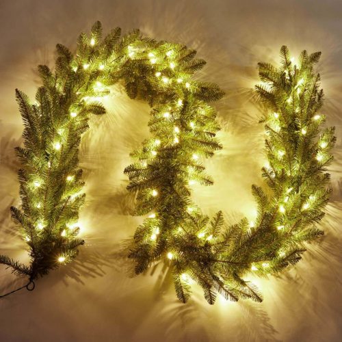 yorkshire fir artificial garland prelit